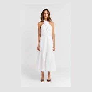 DISSH Harrier White Linen Midi Dress (brand new with tags)